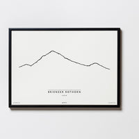 Brienzer Rothorn | Schweiz | Illustration | Zeichnung Bild Print Poster Mit Rahmen Framed