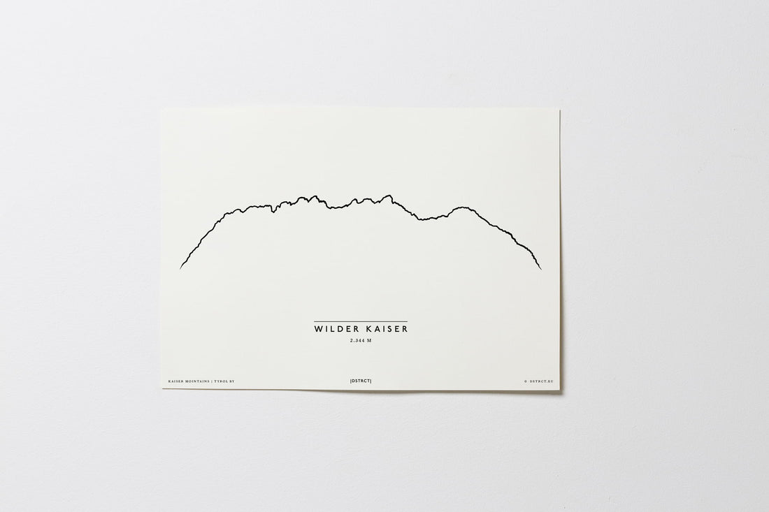 Wilder Kaiser | Kaisergebirge | Tirol | Illustration | Zeichnung Bild Print Poster Ohne Rahmen Unframed