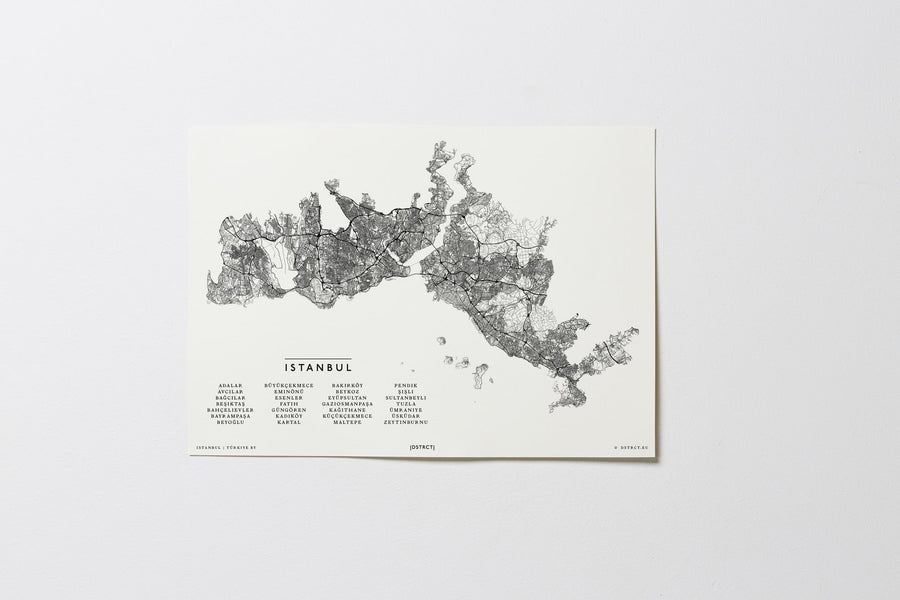Istanbul | Türkei | City Map Karte Plan Bild Print Poster Ohne Rahmen Unframed