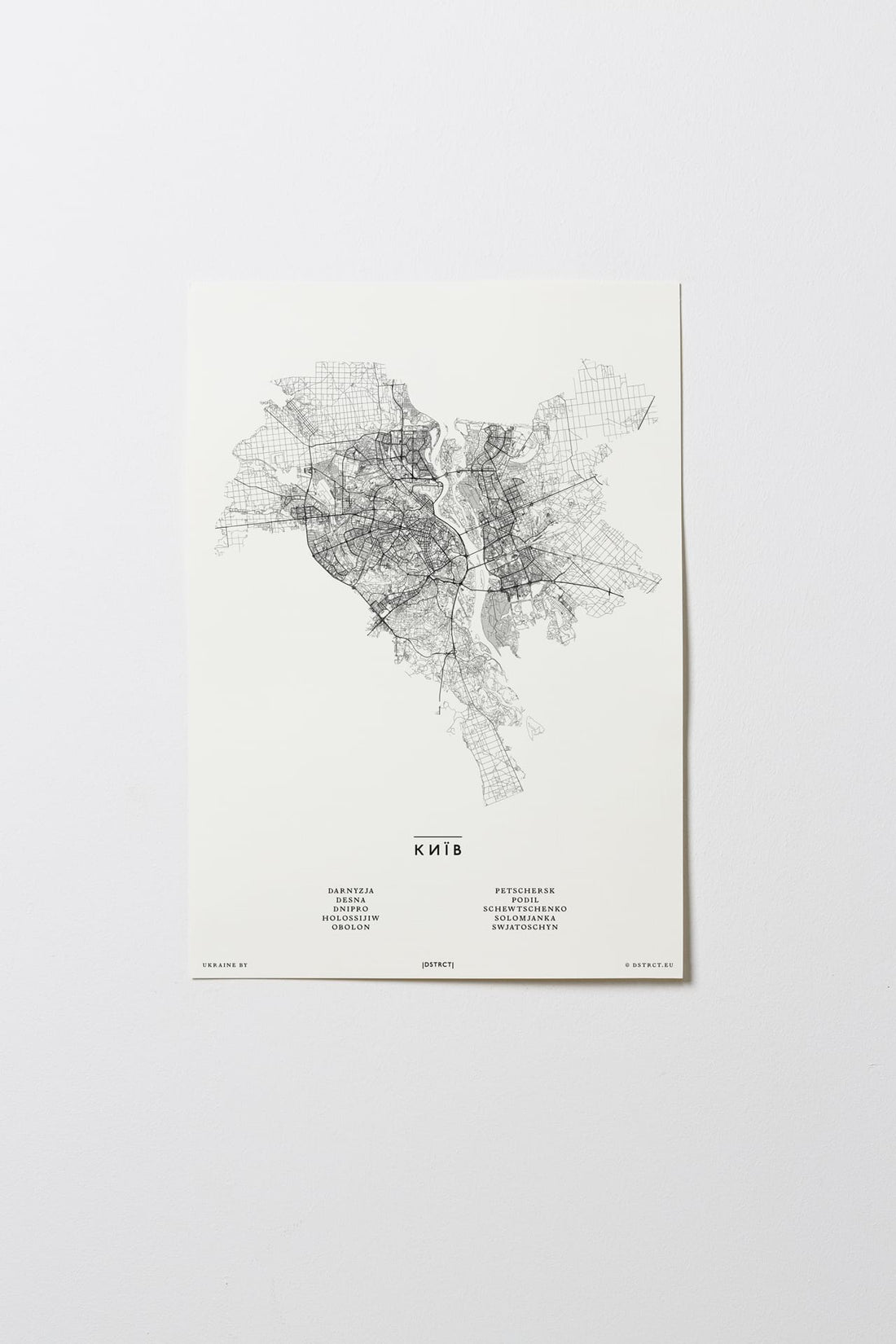 Kiew | Ukraine | City Map Karte Plan Bild Print Poster Ohne Rahmen Unframed