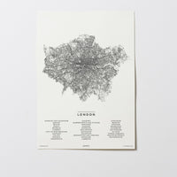 London | England | UK | City Map Karte Plan Bild Print Poster Ohne Rahmen Unframed