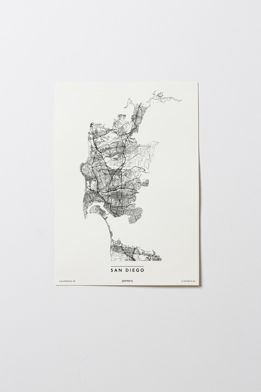 San Diego | California | USA | City Map Karte Plan Bild Print Poster Ohne Rahmen Unframed
