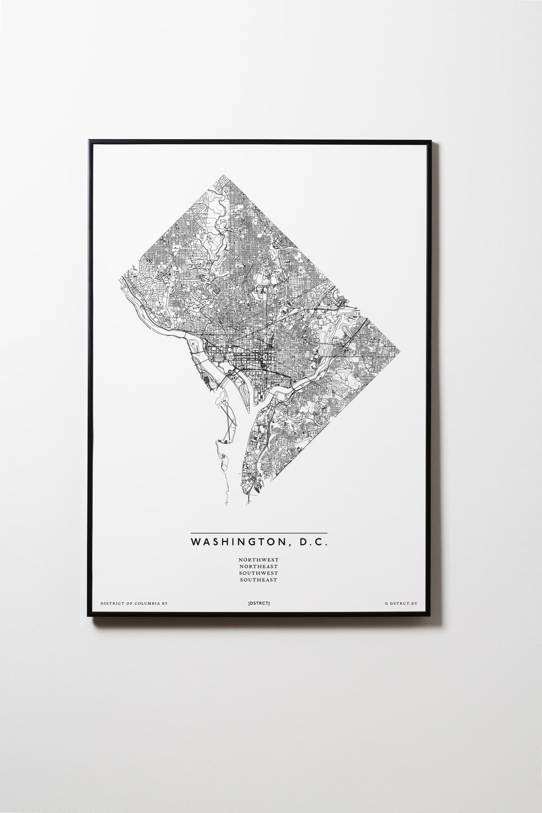 Washington, D.C. | District of Columbia | USA | City Map Karte Plan Bild Print Poster Mit Rahmen Framed L & XL