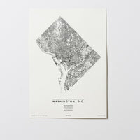 Washington, D.C. | District of Columbia | USA | City Map Karte Plan Bild Print Poster Ohne Rahmen Unframed
