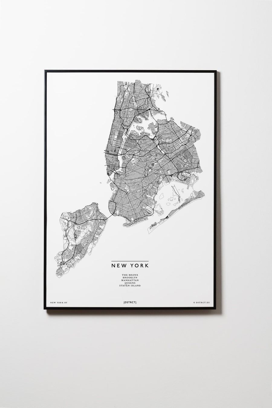 New York City | New York | USA | City Map Karte Plan Bild Print Poster Mit Rahmen Framed L & XL