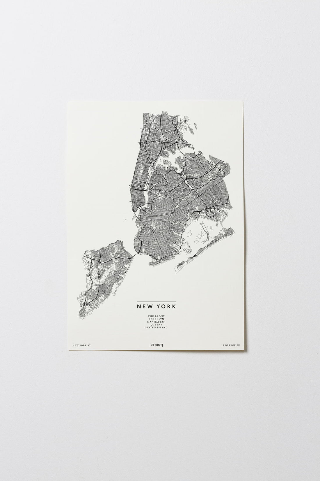 New York City | New York | USA | City Map Karte Plan Bild Print Poster Ohne Rahmen Unframed