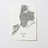 New York City | New York | USA | City Map Karte Plan Bild Print Poster Ohne Rahmen Unframed