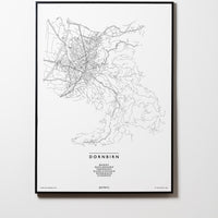 Dornbirn | 6850 | Vorarlberg | City Map Karte Plan Bild Print Poster Mit Rahmen Framed L & XL
