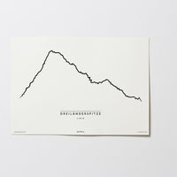 Dreiländerspitze | Vorarlberg | Illustration | Zeichnung Bild Print Poster Ohne Rahmen Unframed