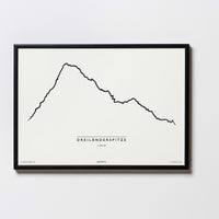 Dreiländerspitze | Vorarlberg | Illustration | Zeichnung Bild Print Poster Mit Rahmen Framed