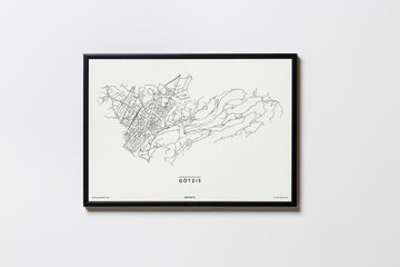 Götzis | 6840 | Vorarlberg | City Map Karte Plan Bild Print Poster Mit Rahmen Framed