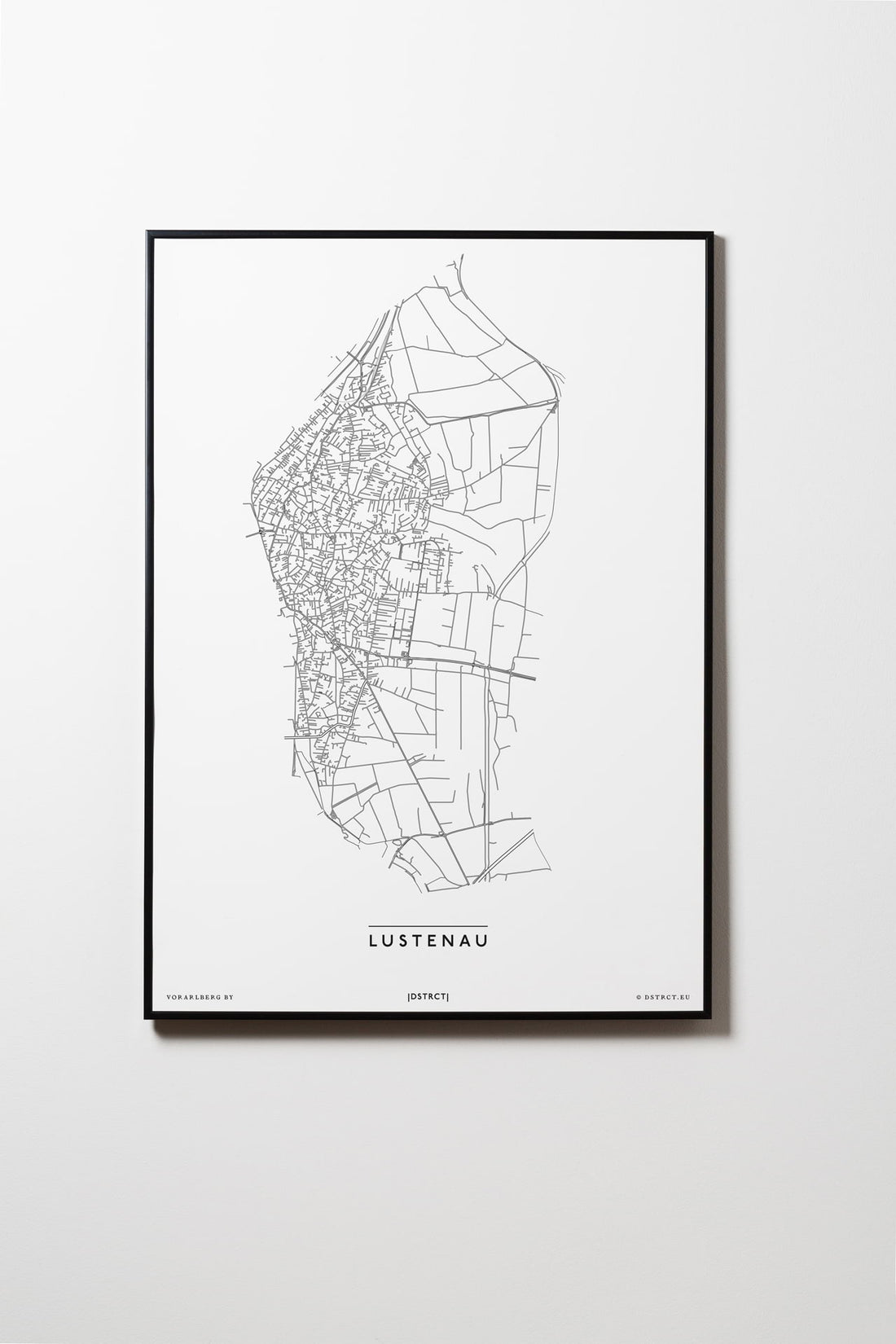 Lustenau | 6890, 6893 | Vorarlberg | City Map Karte Plan Bild Print Poster Mit Rahmen Framed L & XL