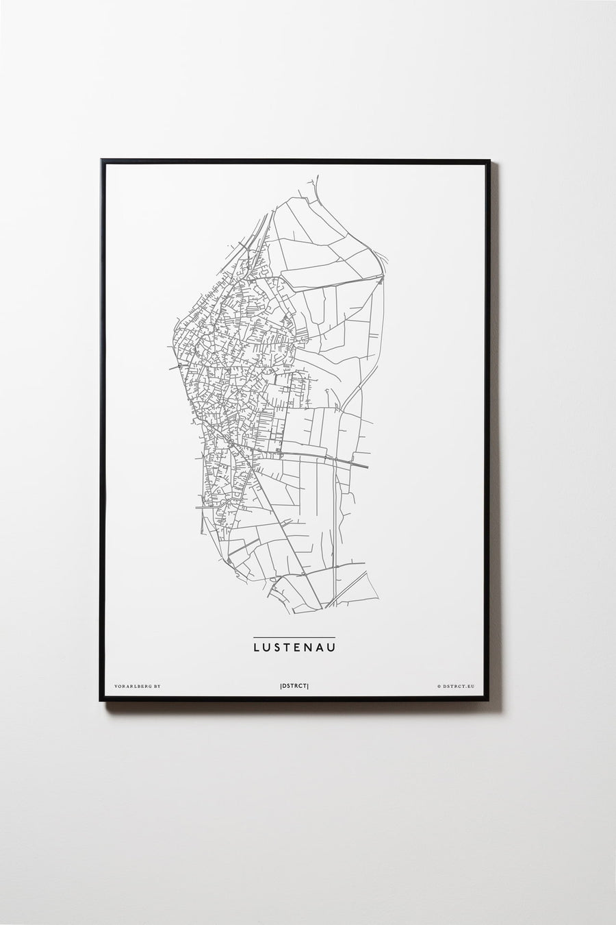 Lustenau | 6890, 6893 | Vorarlberg | City Map Karte Plan Bild Print Poster Mit Rahmen Framed L & XL