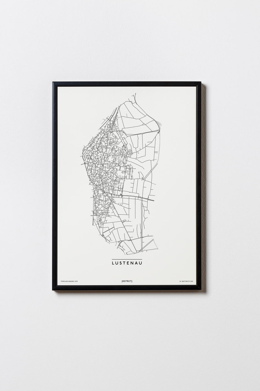Lustenau | 6890, 6893 | Vorarlberg | City Map Karte Plan Bild Print Poster Mit Rahmen Framed