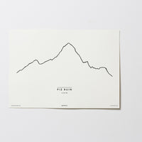 Piz Buin | Vorarlberg | Illustration | Zeichnung Bild Print Poster Ohne Rahmen Unframed