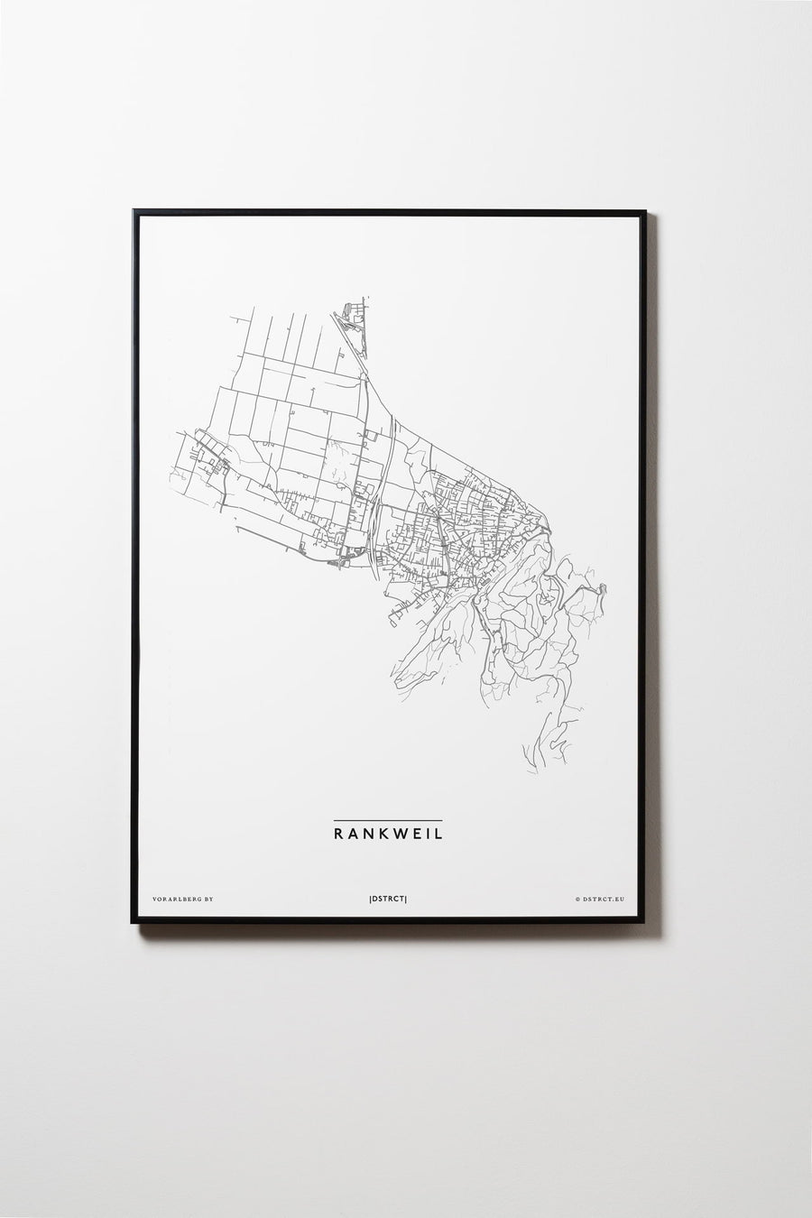 Rankweil | 6830 | Vorarlberg | City Map Karte Plan Bild Print Poster Mit Rahmen Framed L & XL