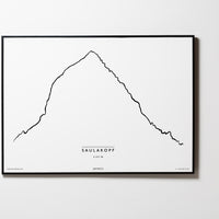 Saulakopf | Vorarlberg | Illustration | Zeichnung Bild Print Poster Mit Rahmen Framed L & XL