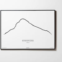 Schesaplana | Vorarlberg | Illustration | Zeichnung Bild Print Poster Mit Rahmen Framed L & XL