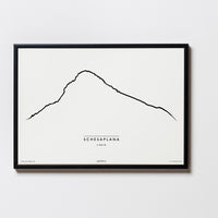 Schesaplana | Vorarlberg | Illustration | Zeichnung Bild Print Poster Mit Rahmen Framed