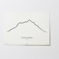 Silvrettahorn | Vorarlberg | Illustration | Zeichnung Bild Print Poster Ohne Rahmen Unframed