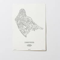 Landstrasse | 1030 | Wien | City Map Karte Plan Bild Print Poster Ohne Rahmen Unframed