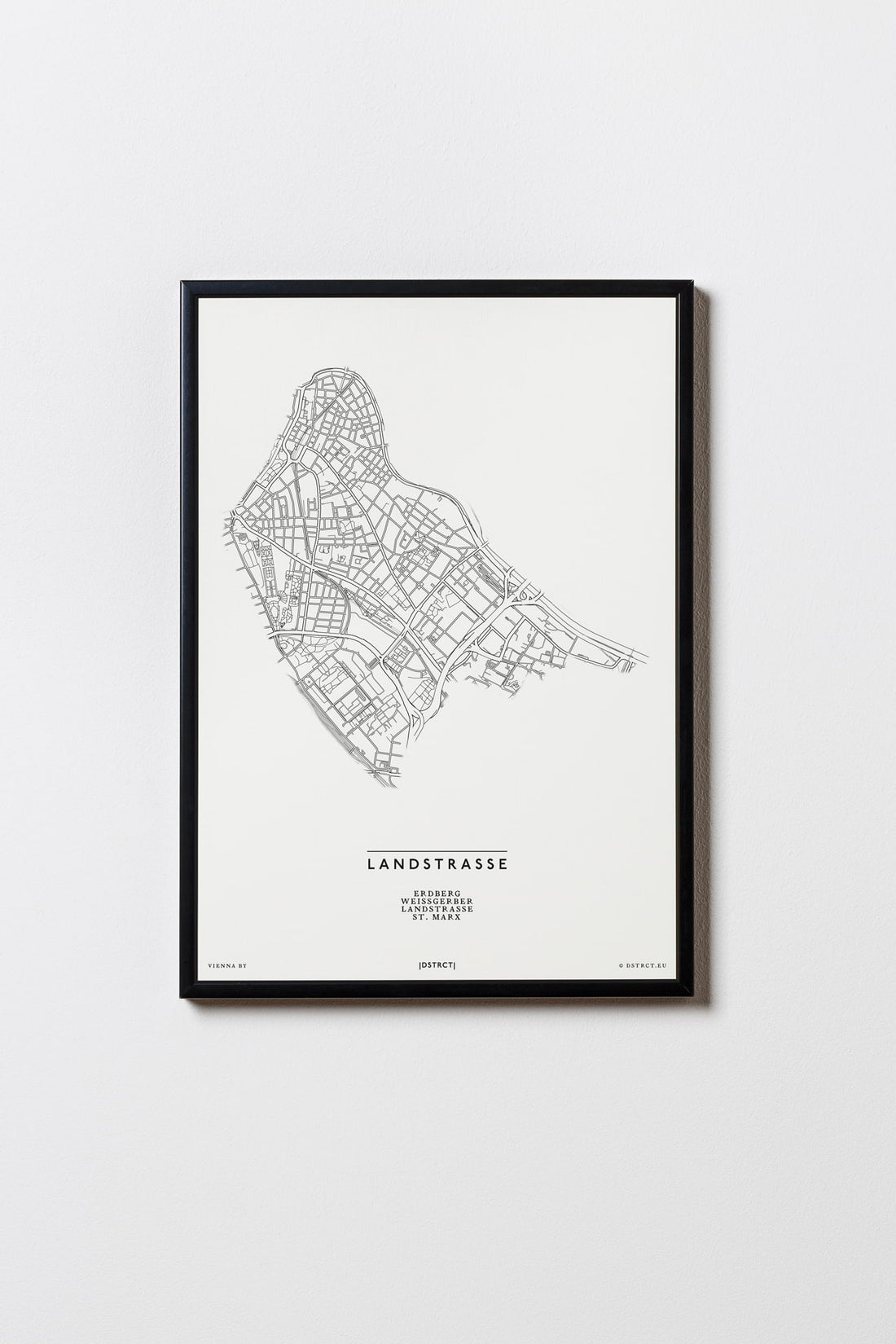 Landstrasse | 1030 | Wien | City Map Karte Plan Bild Print Poster Mit Rahmen Framed