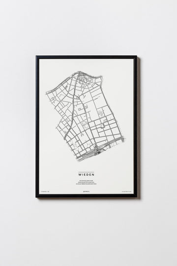 Wieden | 1040 | Wien | City Map Karte Plan Bild Print Poster Mit Rahmen Framed