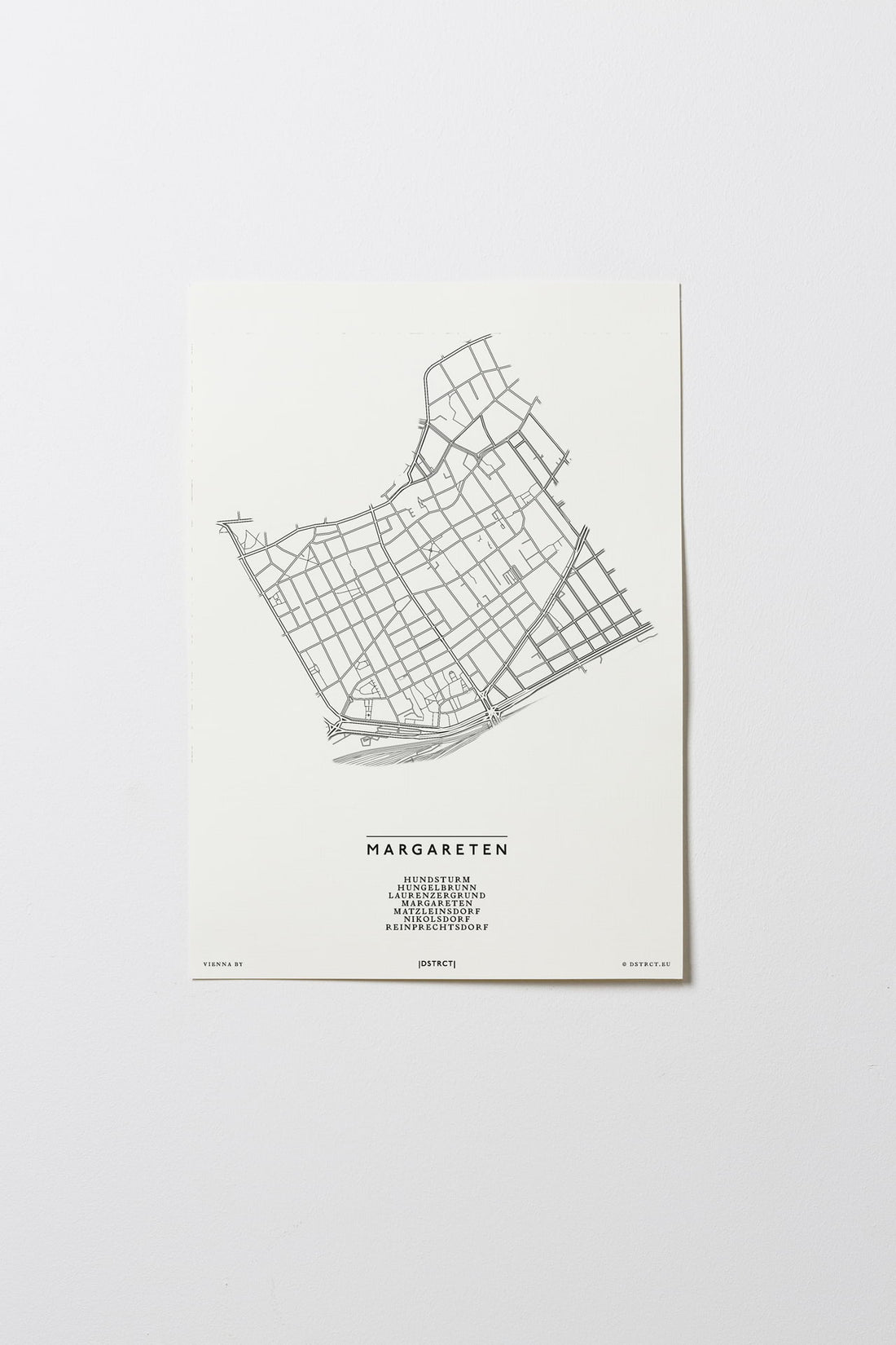 Margareten | 1050 | Wien | City Map Karte Plan Bild Print Poster Ohne Rahmen Unframed