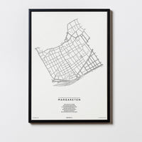 Margareten | 1050 | Wien | City Map Karte Plan Bild Print Poster Mit Rahmen Framed