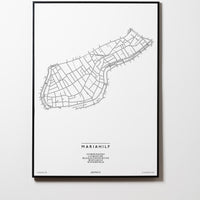 Mariahilf | 1060 | Wien | City Map Karte Plan Bild Print Poster Mit Rahmen Framed L & XL