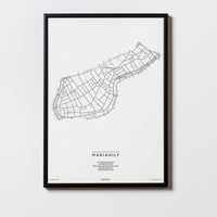 Mariahilf | 1060 | Wien | City Map Karte Plan Bild Print Poster Mit Rahmen Framed