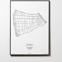 Neubau | 1070 | Wien | City Map Karte Plan Bild Print Poster Mit Rahmen Framed L & XL
