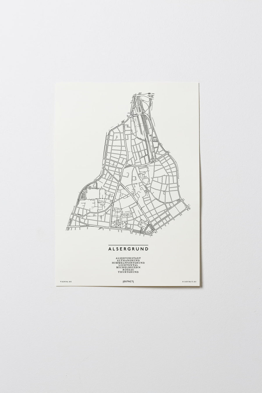 Alsergrund | 1090 | Wien | City Map | Karte | Plan | Print | Map | Ohne Rahmen | Unframed
