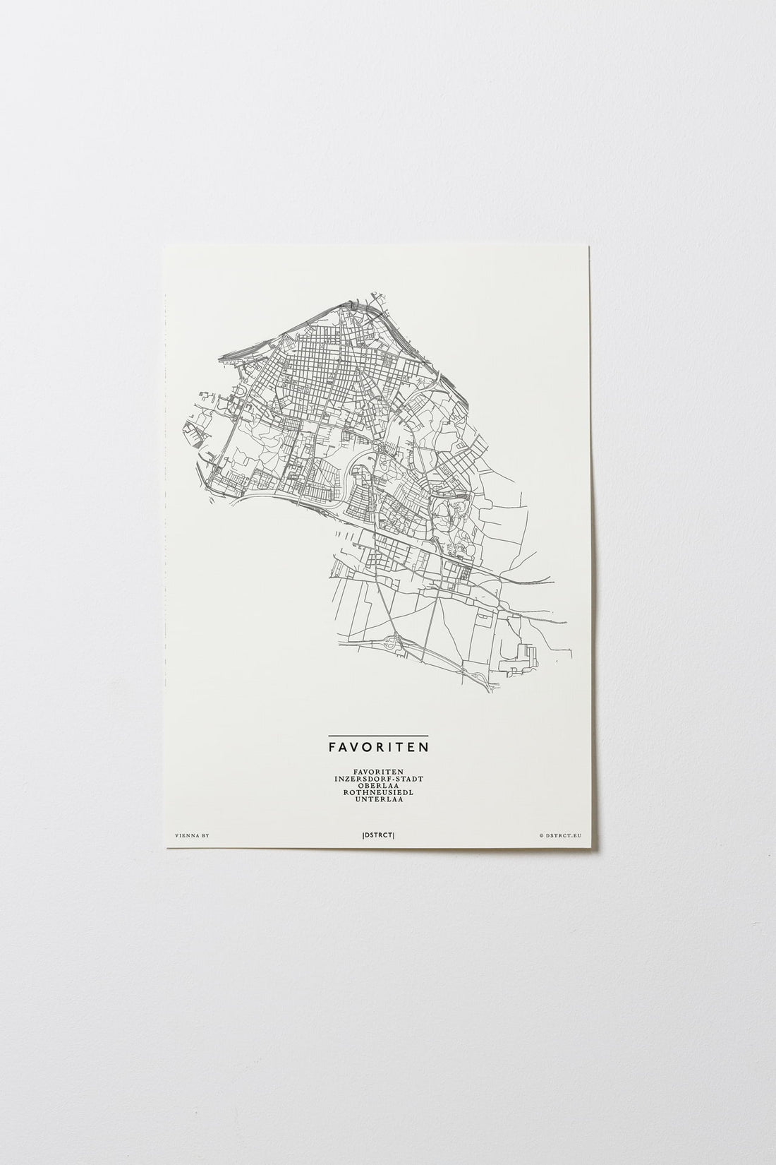 Favoriten | 1100 | Wien | City Map Karte Plan Bild Print Poster Ohne Rahmen Unframed