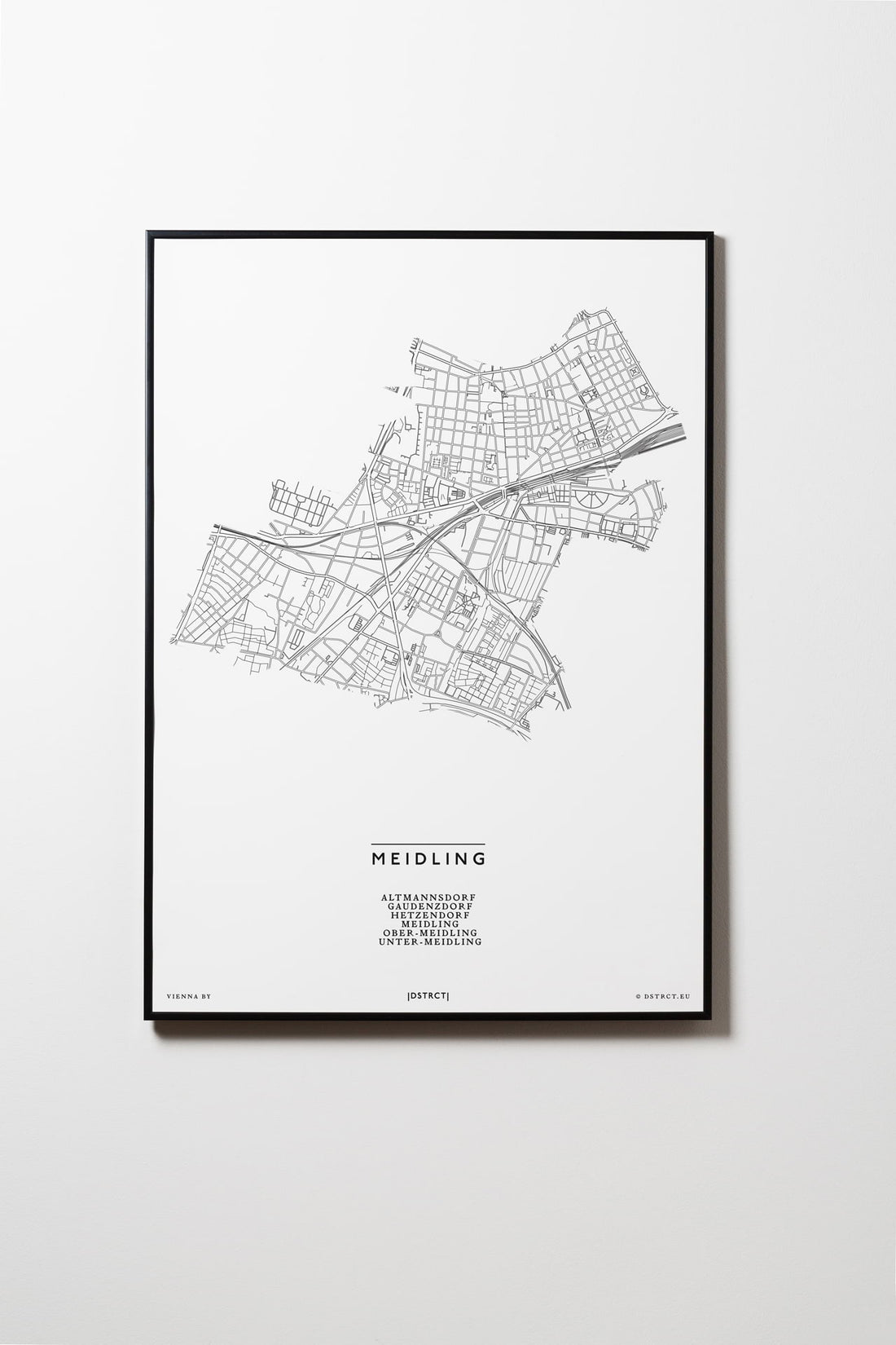 Meidling | 1120 | Wien | City Map Karte Plan Bild Print Poster Mit Rahmen Framed L & XL