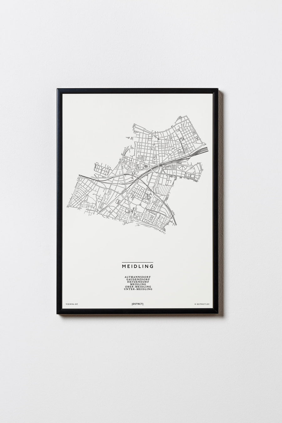 Meidling | 1120 | Wien | City Map Karte Plan Bild Print Poster Mit Rahmen Framed