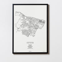 Hietzing | 1130 | Wien | City Map Karte Plan Bild Print Poster Mit Rahmen Framed