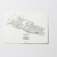 Penzing | 1140 | Wien | City Map Karte Plan Bild Print Poster Ohne Rahmen Unframed