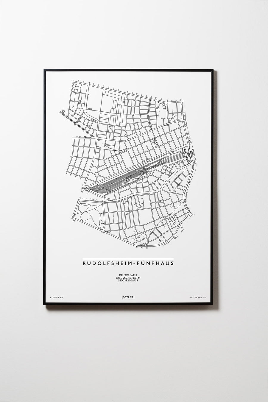Rudolfsheim Fünfhaus | 1150 | Wien | City Map Karte Plan Bild Poster Print Mit Rahmen Framed L & XL