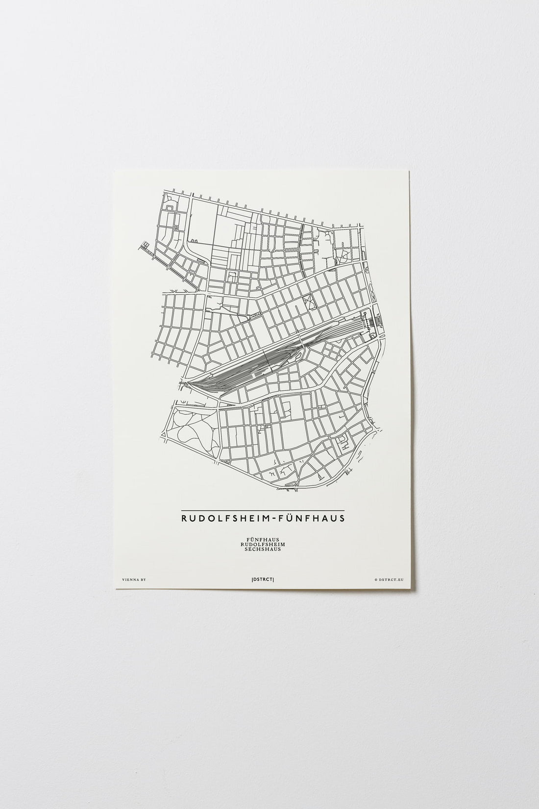 Rudolfsheim Fünfhaus | 1150 | Wien | City Map Karte Plan Bild Poster Print Ohne Rahmen Unframed