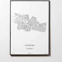 Ottakring | 1160 | Wien | City Map Karte Plan Bild Print Poster Mit Rahmen Framed L & XL
