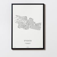 Ottakring | 1160 | Wien | City Map Karte Plan Bild Print Poster Mit Rahmen Framed