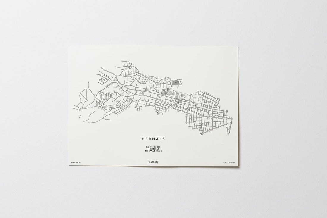 Hernals | 1170 | Wien | City Map Karte Plan Bild Print Poster Ohne Rahmen Unframed