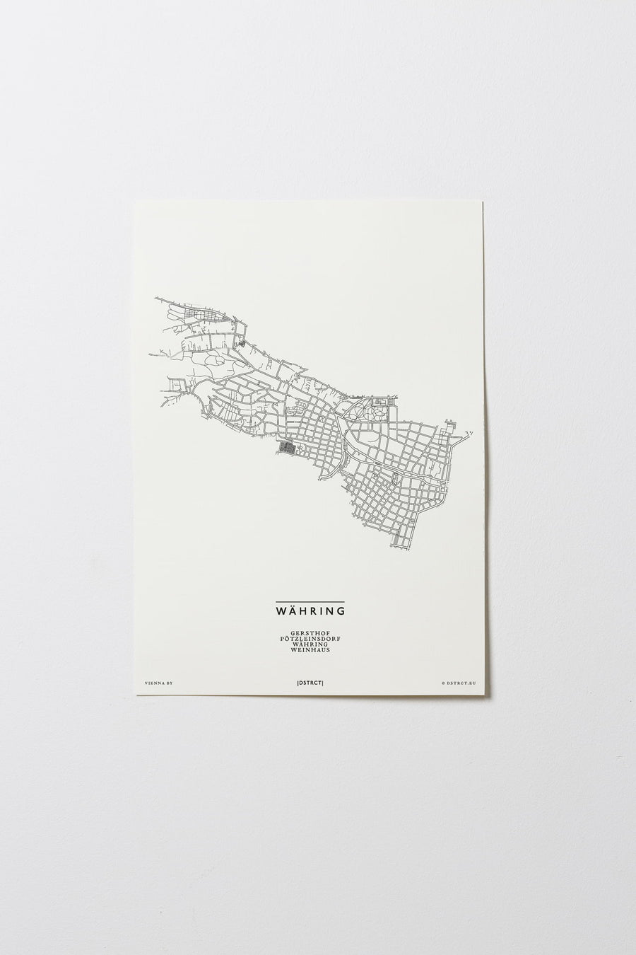 Währing | 1180 | Wien | City Map Karte Plan Bild Print Poster Ohne Rahmen Unframed