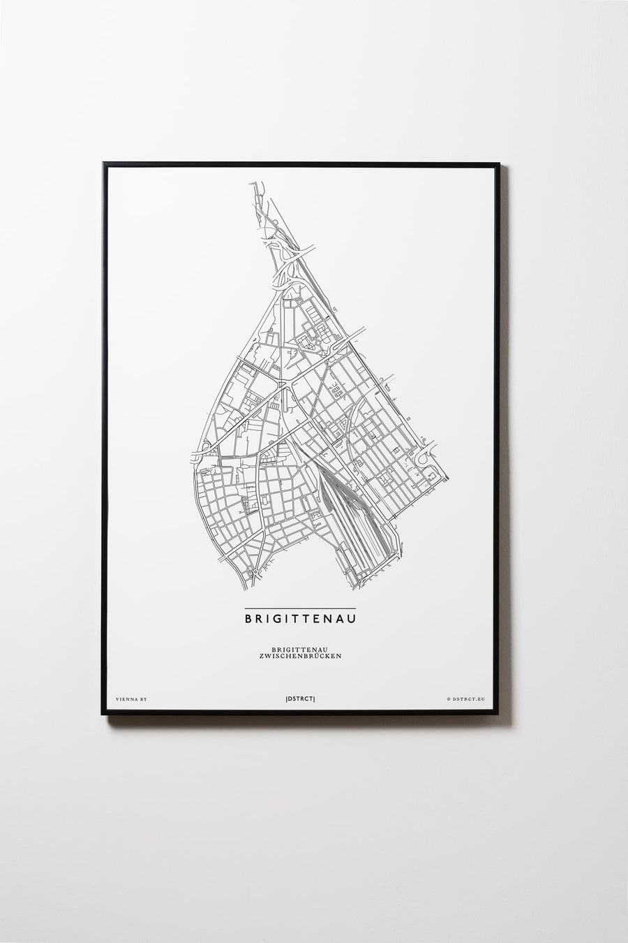 Brigittenau | 1200 | Wien | City Map Karte Plan Bild Print Poster Mit Rahmen Framed L & XL