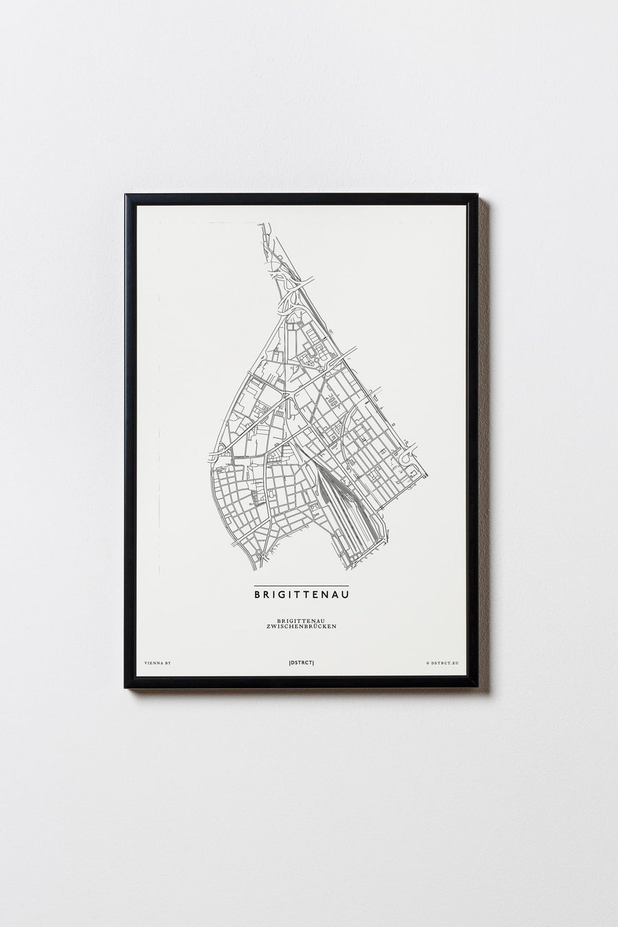 Brigittenau | 1200 | Wien | City Map Karte Plan Bild Print Poster Mit Rahmen Framed