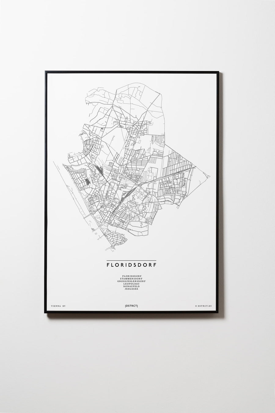 Floridsdorf | 1210 | Wien | City Map Karte Plan Bild Print Poster Mit Rahmen Framed L & XL