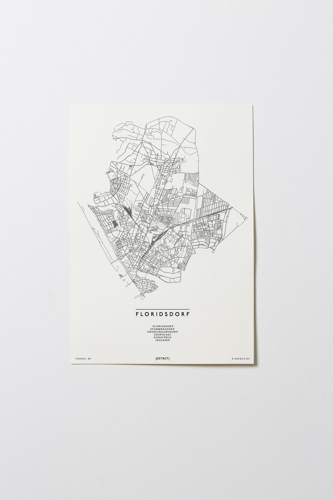 Floridsdorf | 1210 | Wien | City Map Karte Plan Bild Print Poster Ohne Rahmen Unframed
