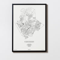 Floridsdorf | 1210 | Wien | City Map Karte Plan Bild Print Poster Mit Rahmen Framed