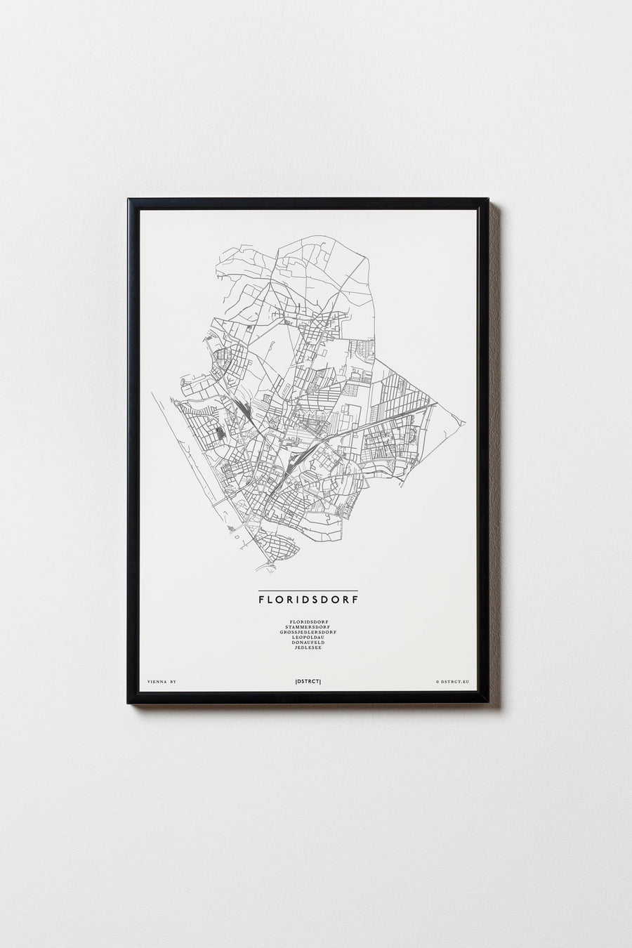 Floridsdorf | 1210 | Wien | City Map Karte Plan Bild Print Poster Mit Rahmen Framed